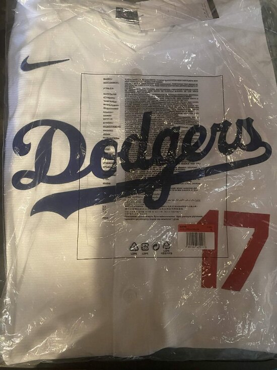 Nike Other - NWT NIKE Shohei Ohtani Dodgers Men's L White Home Jersey Stitched #17